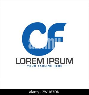 CF Letter Logo Design. Stock Vector