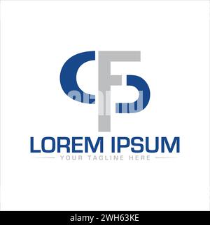 CF Letter Logo Design. Stock Vector