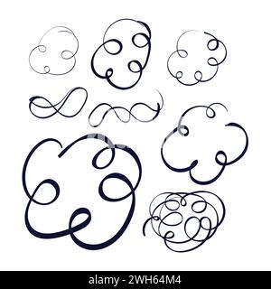 Random Hand Drawn Scribble Doodle symbols Vector Random Hand drawn doodles icon Stock Vector