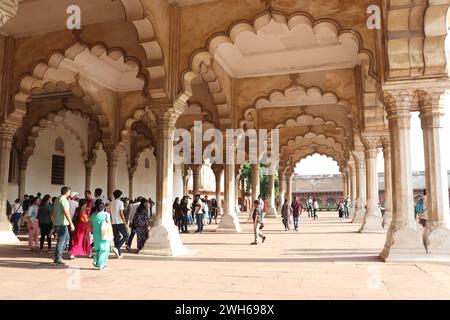 Historical monuments of india , Diwan-i-aam Monument in Delhi, (Red fort) Stock Photo