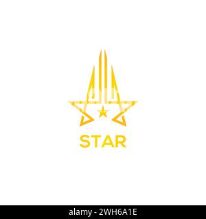 Star logo Design. line star logo vector Stock Vector