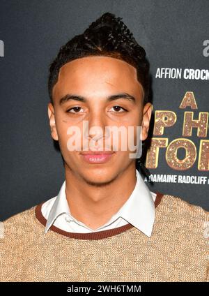 Beverly Hills, Ca. 7th Feb, 2024. Joshua Caleb Johnson at the 32nd Annual Pan African Film & Arts Festival Opening Night Premiere of 'A Hip Hop Story' at Writers Guild Theater in Beverly Hills, California. on February 7, 2024. Credit: Koi Sojer/Snap'n U Photos/Media Punch/Alamy Live News Stock Photo