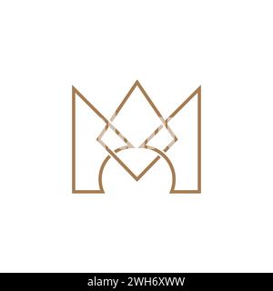 Abstract letter M logo design vector image. Abstract letter M logotype. Modern logo idea sign. Universal emblem vector icon. Stock Vector