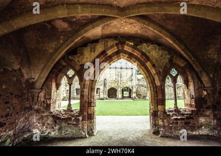Ruins of the Cistercian Cleeve Abbey, near the village of Washford, Somerset, England, United Kingdom, Europe, 2001 Stock Photo
