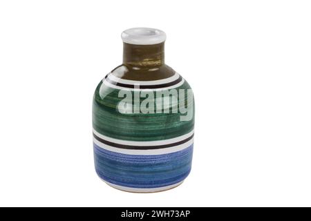 Ceramic vase isolated on white background Stock Photo