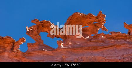 Fragile eroded Aztec sandstone formations in Little Finland, Gold Butte National Monument, Nevada. Stock Photo