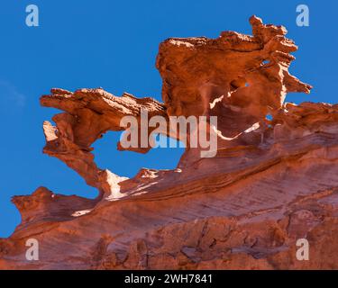 Fragile eroded Aztec sandstone formations in Little Finland, Gold Butte National Monument, Nevada. Stock Photo