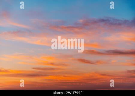 Beautiful colorful clouds during sunset Stock Photo