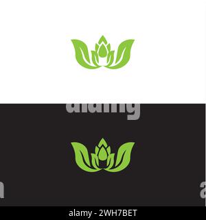 Green Leaf Vector Logo Design.Abstract green leaf company logo Stock Vector