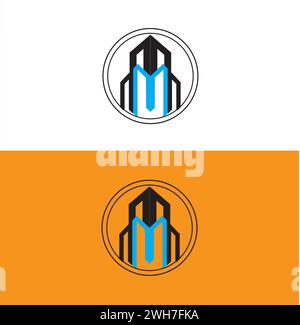 Real State Vector Logo Design.Abstract Real State Design.Real State Silhoutte. Stock Vector