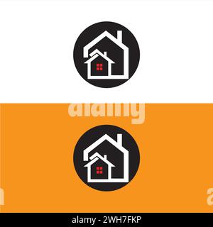 Real State Vector Logo Design.Abstract Real State Design.Real State Silhoutte. Stock Vector