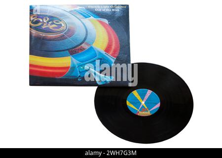 Electric Light Orchestra ELO Out of the Blue vinyl record album LP cover isolated on white background - 1977 Stock Photo