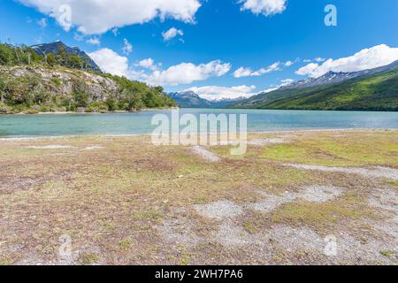 view of the Tierra del Fuego National Park near Ushuaia, Argentina Stock Photo