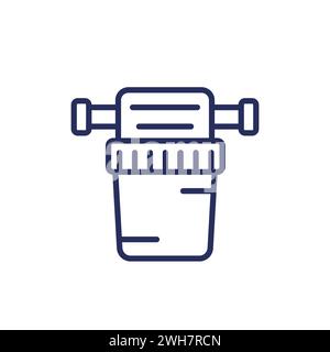 water filter line icon on white Stock Vector