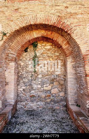 Architecture Alhambra Palace and Fortress Complex, Granada, Spain Stock Photo