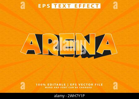 editable text style with an arena text effect Stock Vector
