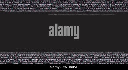 Glitch frame,vector .Abstract Pixel Noise Glitch .Video Damage. Stock Vector