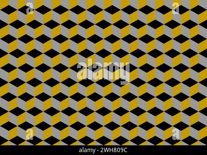Seamless Abstract cubes pattern. Colorful design, geometric 3d texture wallpaper, vector illustration modern cube pattern background Stock Vector
