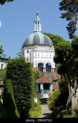 Portmeirion, Minffordd, Gwynedd, Wales, 13, June 2023, Picturesque Portmeirion village in North Wales, United Kingdom Stock Photo