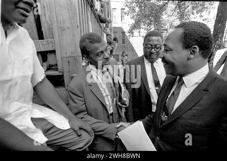 Dr Martin Luthur King Jr and Gathering of Civil Rights Leaders During a Momentous Meeting in the 1960s Stock Photo