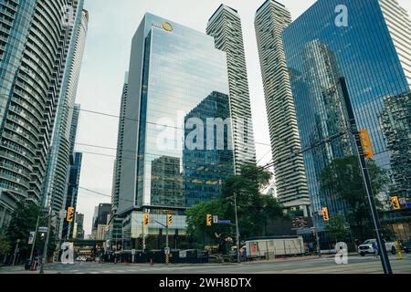 City Street Building View, Toronto, Ontario, Canada - sep 2th 2023. High quality photo Stock Photo