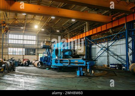 Large CNC tube bender in pipe factory. Stock Photo