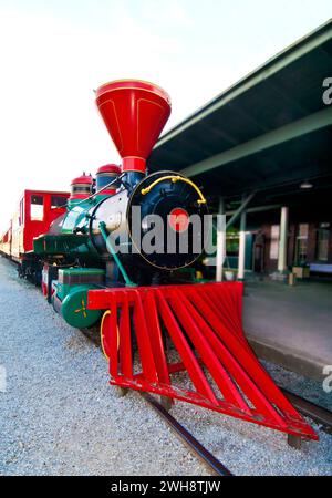 Chattanooga Choo Choo Train, wood burning steam locomotive similar to one used in 1880 between Chattanooga and Cincinnati Stock Photo