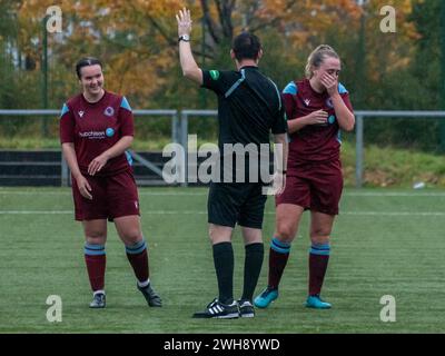 Glasgow, Scotland, UK. October 23rd, 2022: Dryburgh Athletic Women in Glasgow for a SWF Championship South league. Stock Photo
