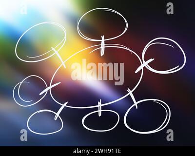 Illustration mind mapping template for presentation chart infographic. Stock Photo
