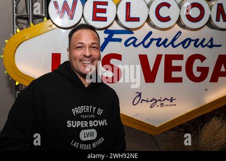 February 08, 2024: EJ Luera co-owner of Feature poses for a photo during the Origins: NFL Collection Launch Event in Las Vegas, NV. Christopher Trim/CSM. (Credit Image: © Christopher Trim/Cal Sport Media) Stock Photo