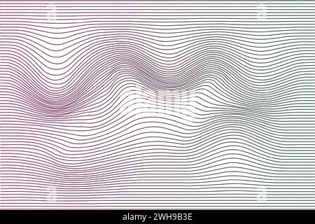 Thin wavy lines seamless pattern. Repeatable wavy zigzag lines vector pattern. Stock Vector