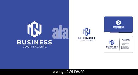 Modern letter NG, strong monogram letter ng logo design, gn logo vector Stock Vector