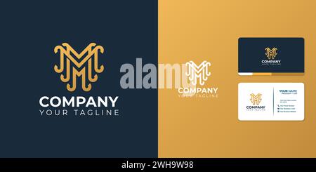 Luxury letter mmm logo monogram Stock Vector