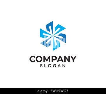 Abstract and modern logo symbols, digital and tech business logo template Stock Vector
