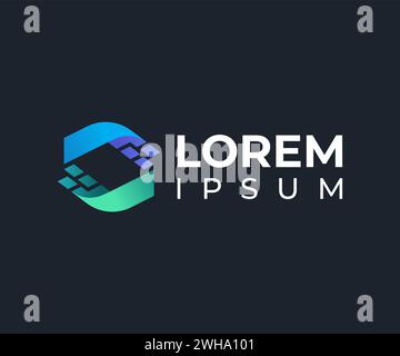 Abstract and modern logo symbols, digital and tech business logo template Stock Vector