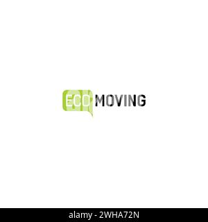 Eco Moving logo. Moving Letter Logo Stock Vector