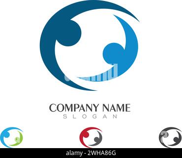 Adoption and community care Logo template vector Stock Vector