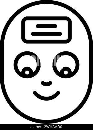 Icon for nickname,forehead Stock Vector