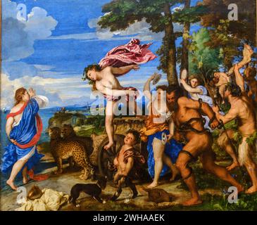 Bacchus and Ariadne, Titian, Tiziano, oil on canvas, National Gallery, London, England, Great Britain Stock Photo