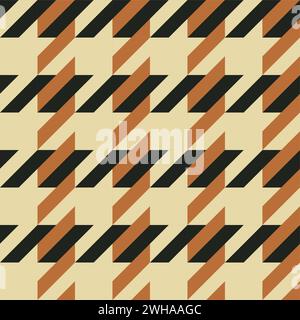 Seamless houndstooth texture. Brown checkered pattern Stock Vector