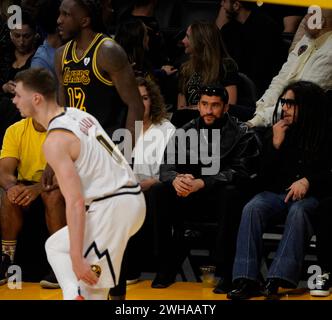 Bad Bunny at the Los Angeles Lakers vs The Denver Nuggets Basketball Game at Crypto.com Arena on February 08, 2024 in Los Angeles, California Bad Bunny at the Los Angeles Lakers vs The Denver Nuggets Basketball Game at Crypto.com Arena on February 08, 2024 in Los Angeles, California Los Angeles CA Copyright: x0x Stock Photo