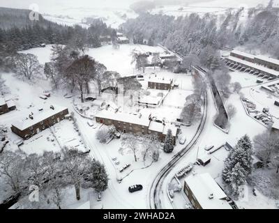 Heavy snow in Allenheads, Northumberland. More snow, ice and rain is on the way for the UK after schools were shut and travel disrupted amid weather warnings. Picture date: Friday February 9, 2024. Stock Photo