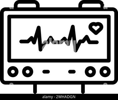 Icon for atrial fibrillation,cardiogram Stock Vector