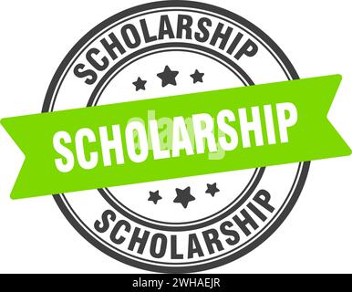 scholarship ribbon. scholarship round green sign. scholarship Stock ...