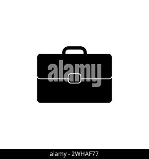 Briefcase flat vector icon. Simple solid symbol isolated on white background Stock Vector