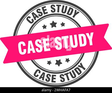 case study stamp. case study round sign. label on transparent background Stock Vector
