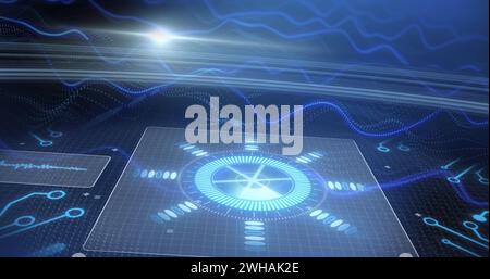 Image of data processing and computer circuit boards Stock Photo