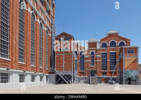 Portugal, Lisbon, Tejo Pover Station - the Electricity Museum of Lisbon (in Portuguese: Museu da Electricidade), is a cultural center that presents, i Stock Photo