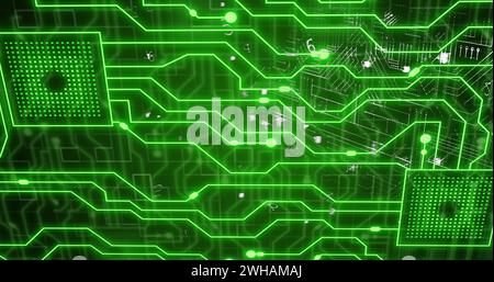 Image of padlock icon over network of connections Stock Photo