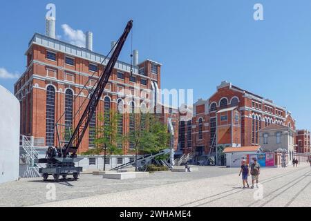 Portugal, Lisbon, Tejo Pover Station - the Electricity Museum of Lisbon (in Portuguese: Museu da Electricidade), is a cultural center that presents, i Stock Photo